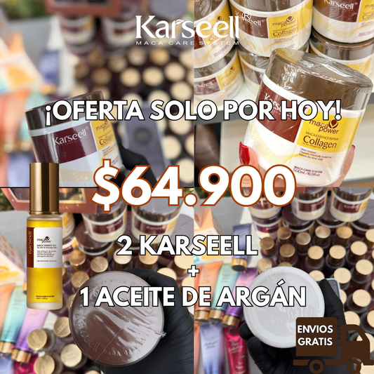 2 KARSEELL 500ML + 1 ACEITE DE ARGÁN